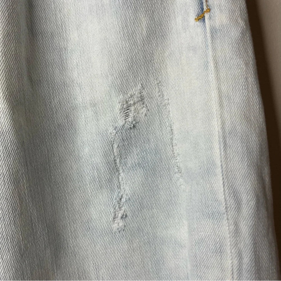 ANTHRO PILCRO And The Letterpress Hyphen Distressed Light Wash Boyfriend Jeans - Picture 8 of 14